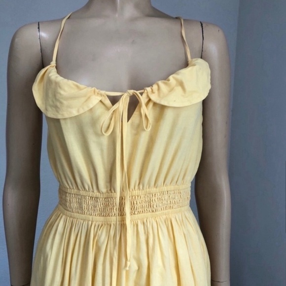 BCBGeneration maxi yellow sleeveless racerback dress size:XS - Picture 11 of 16